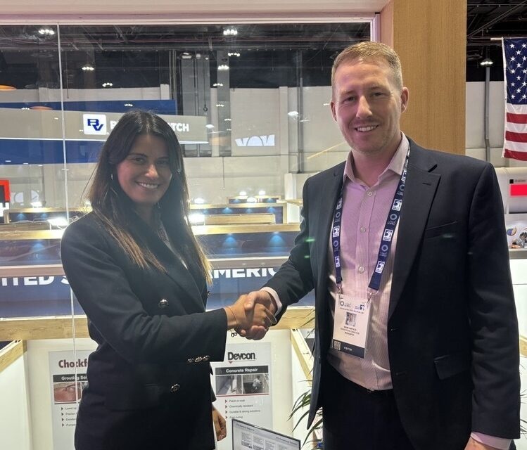ModuSpec Regional Director Mark Watson with Bouchra Mrabeti - CEO of Quantum Energy